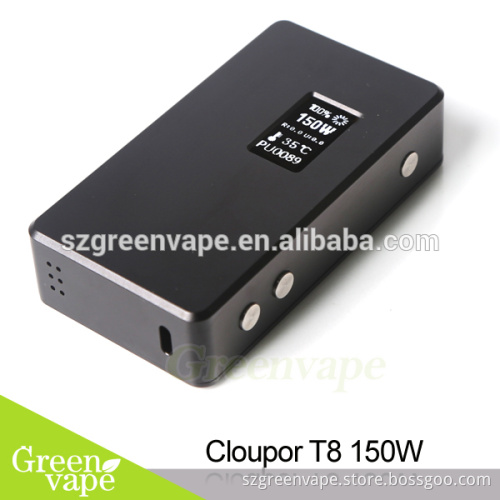 high quality Original Cloupor T8 mod/ Cloupor box mod 150w T8 mod